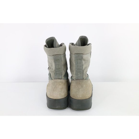 Vintage 90s Streetwear 9.5 Distressed Suede Leather Steel Toe Combat Boots USA main image 10